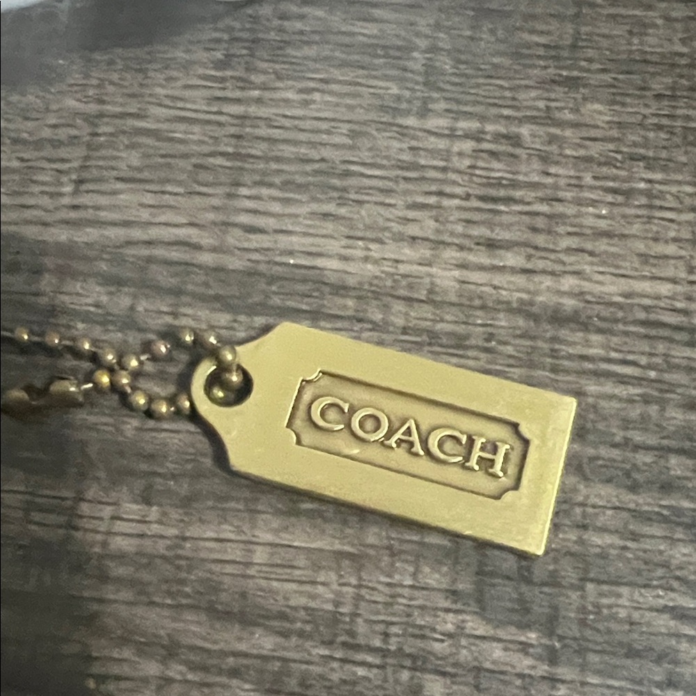 Coach Vintage Gold-Tone Brass HangTag Pendant - Picture 3 of 6